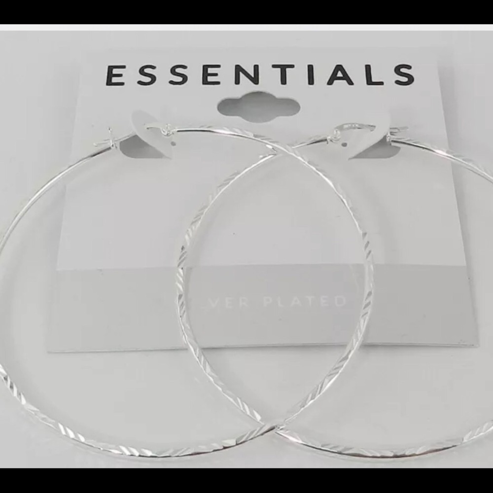 Authentic Anne Klein Essentials hoop earrings noc